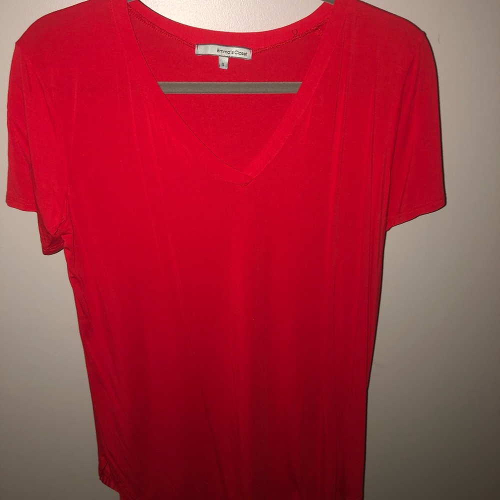 Red flowy shirt